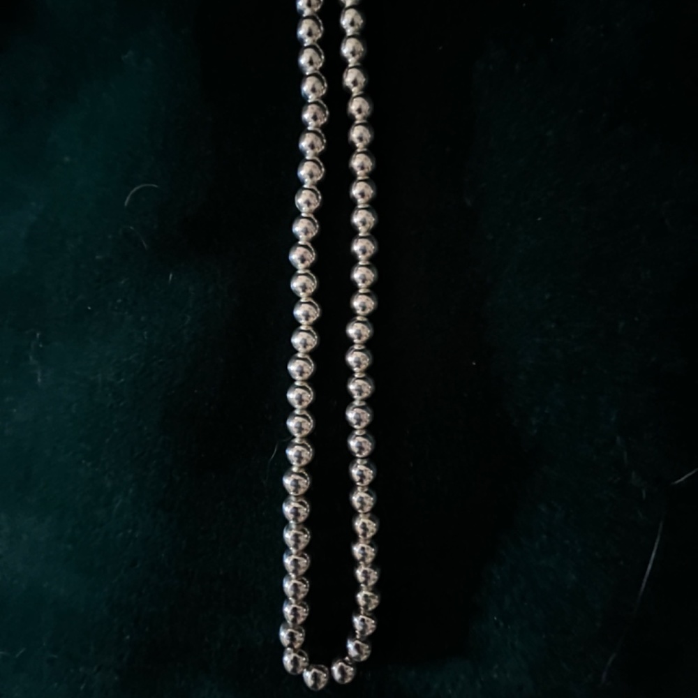Sterling 925 beaded necklace - Picture 3 of 6